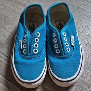 Vans Blue Canvas Slip-On Sneakers
